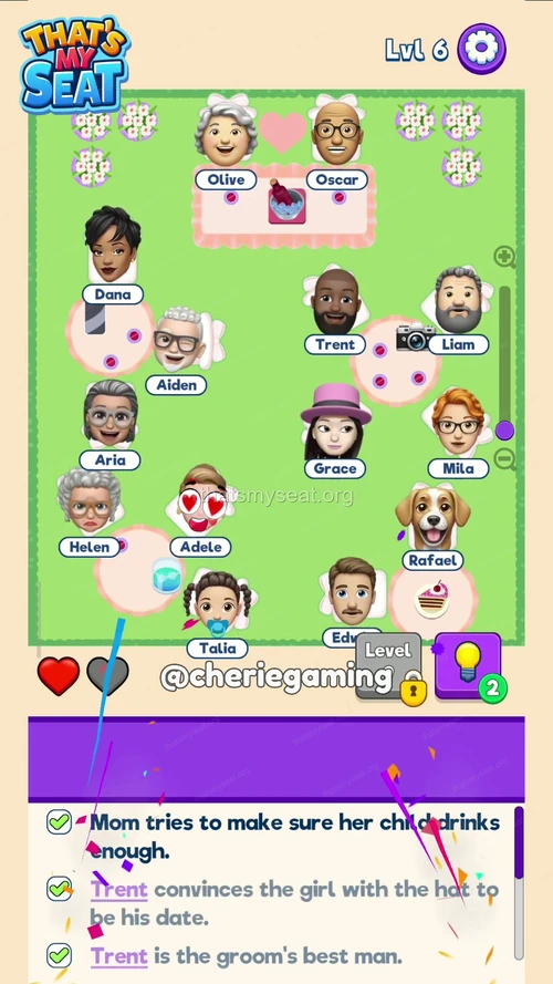 That‘s My Seat  Level 6 final answer and solution